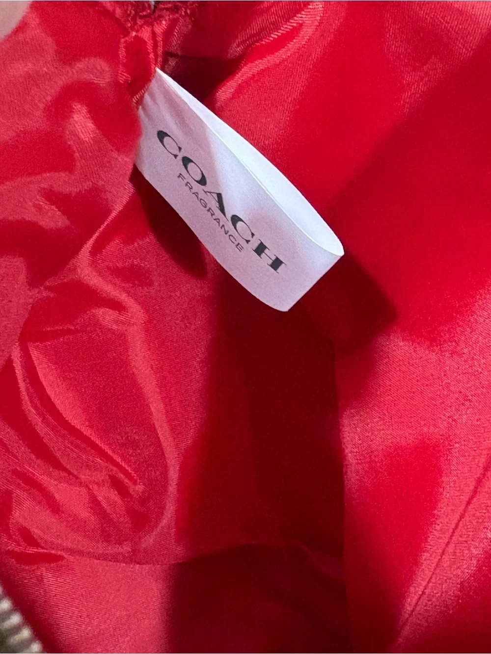 COACH Red fragrance cosmetic toiletry bag